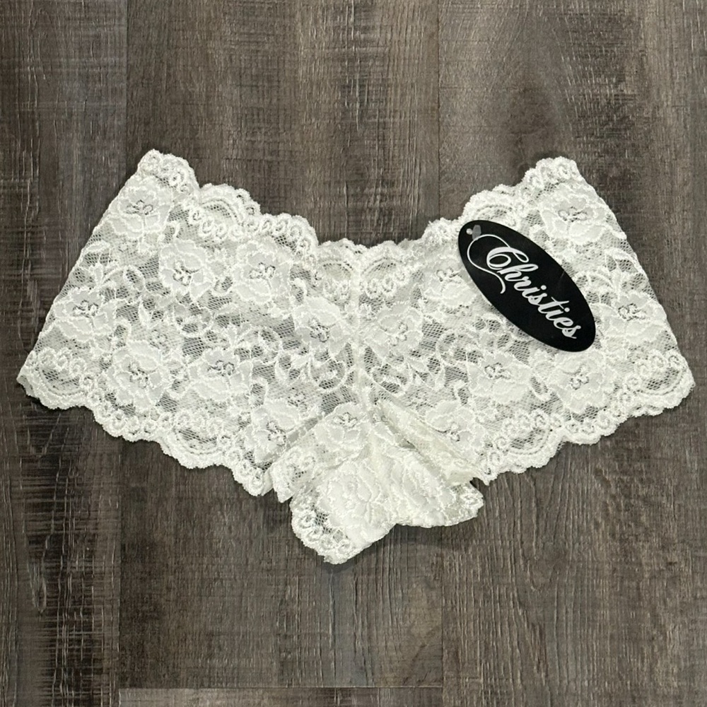 💞 New Women’s Size Small White Lace Cheeky Hipster Panties Underwear